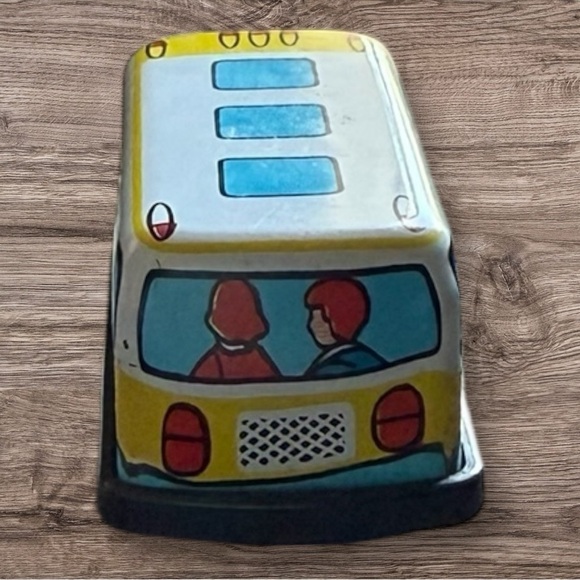 Vintage Super Mini Series Litho Tin Friction Tour Bus Toy - Japan - Picture 4 of 6